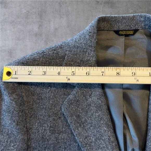 Vintage OAKBROOK Men’s Blazer 38R Gray Tweed Wool Sport Coat Two‑Button Jacket